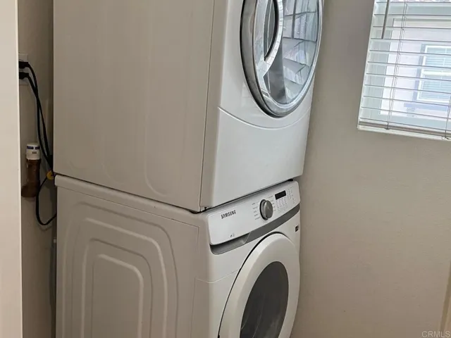 Laundry closet off kitchen