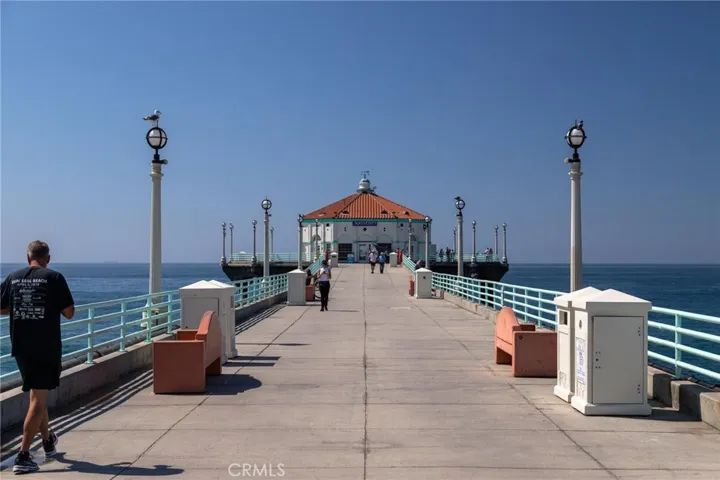 Bask in the beauty of blue skies and blue water while you're on the pier.