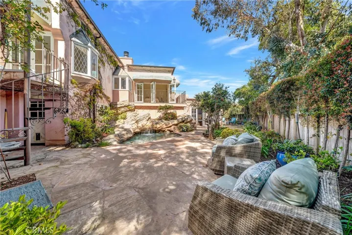 Large private backyard.