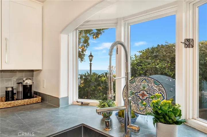 Look out the window to an ocean view.