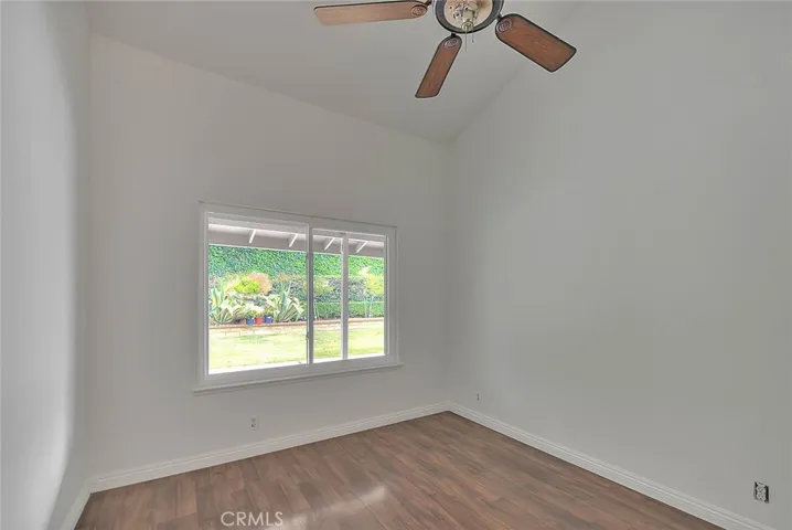 Bedroom with back yard view