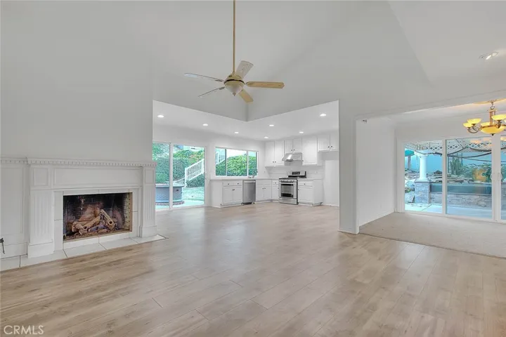 Family room toward kitchen