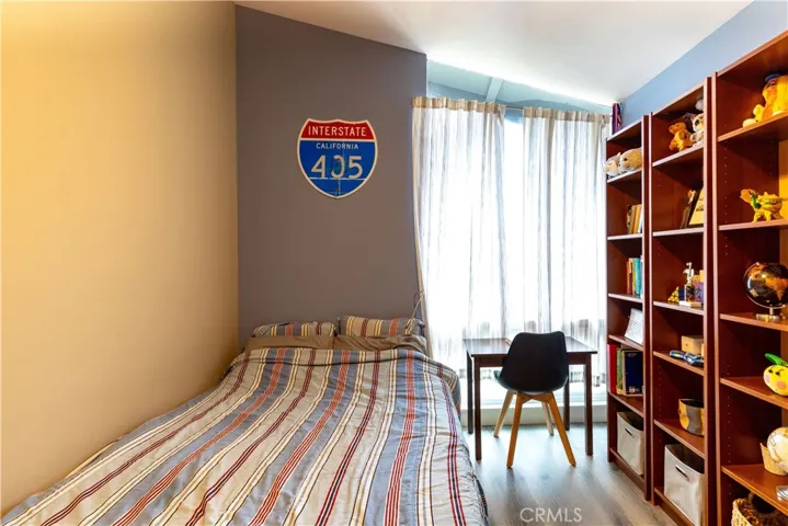 Upstairs bedroom with vaulted ceiling