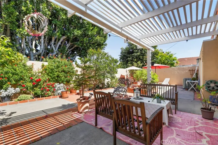 Large patio with some areas covered