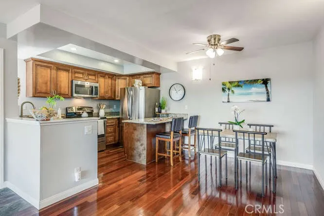 Dining area and kitchen