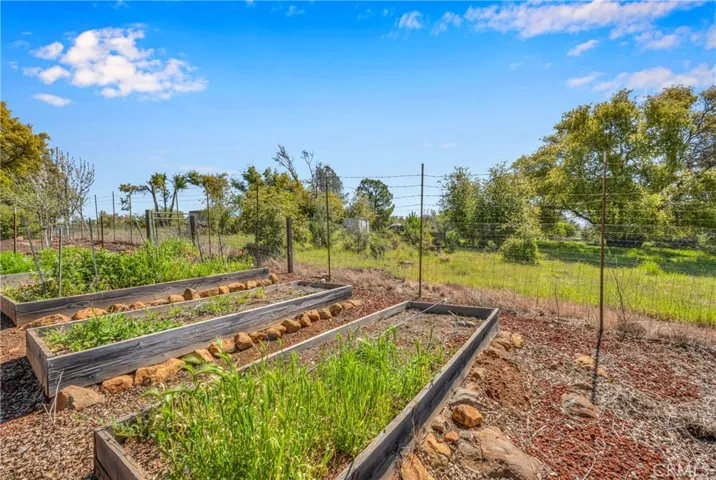 Raised bed garden area