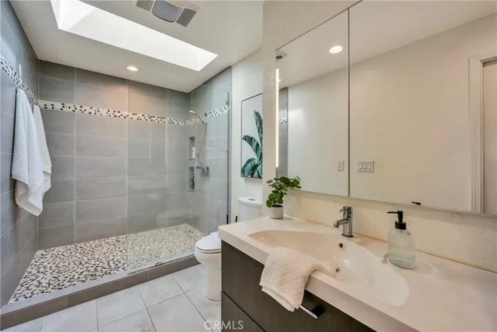 Second full bathroom with stall shower