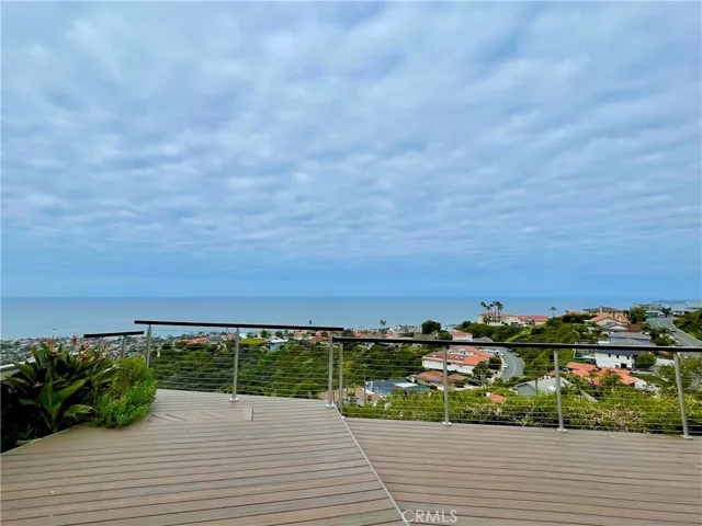 Backyard deck with 180 degree views