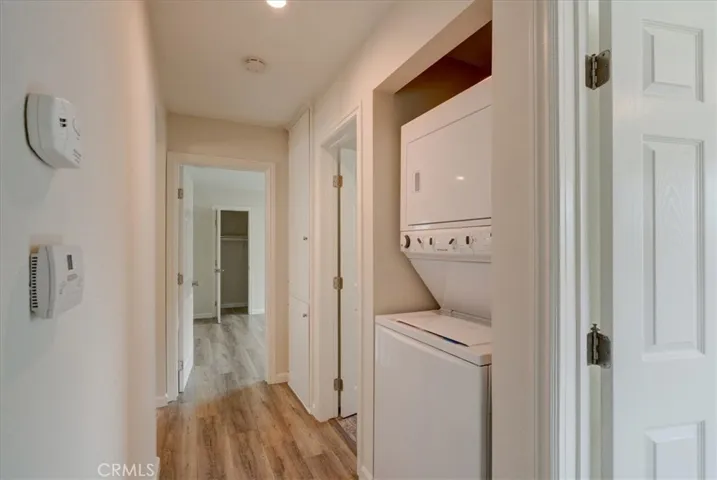 Hall w View of Washer and Dryer