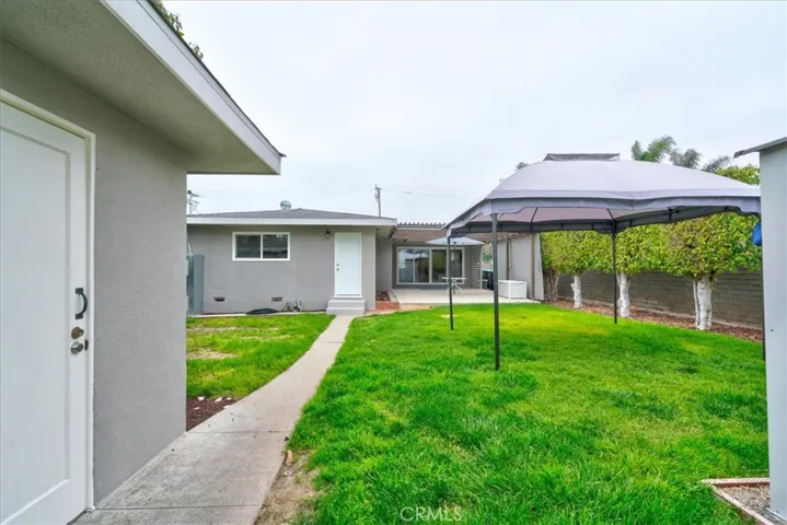 Backyard and Garage Door