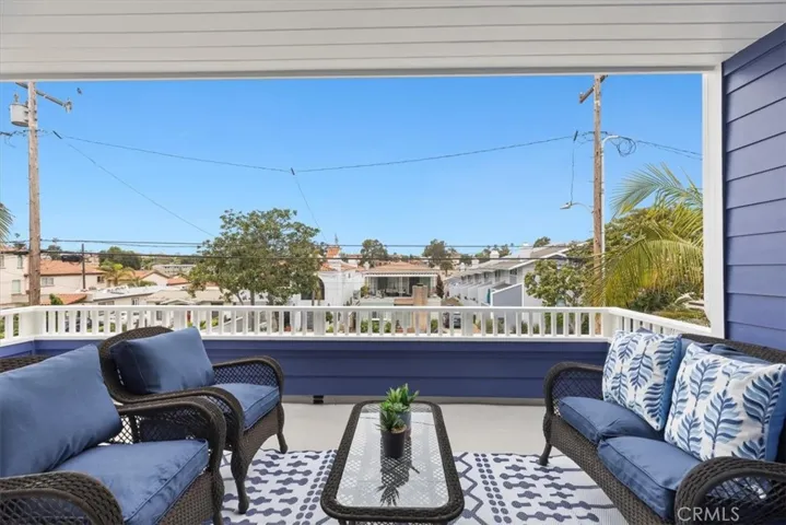 Balcony off of the living room.