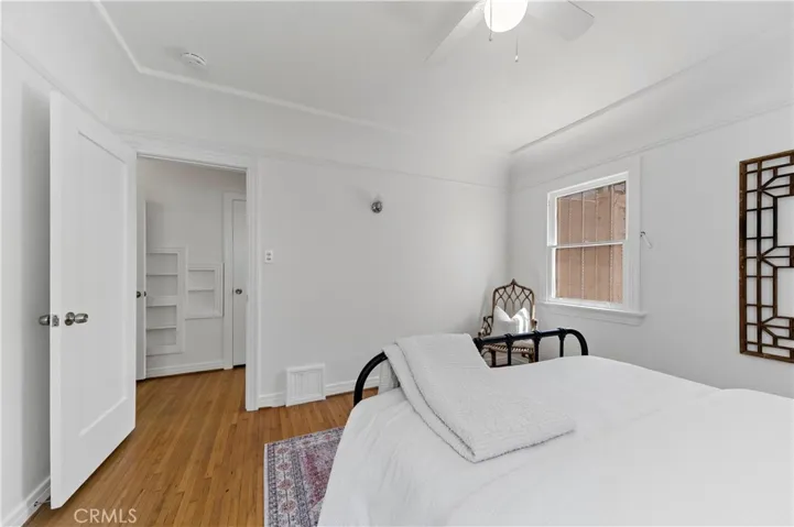 In the hallway outside the bedroom are several niches.