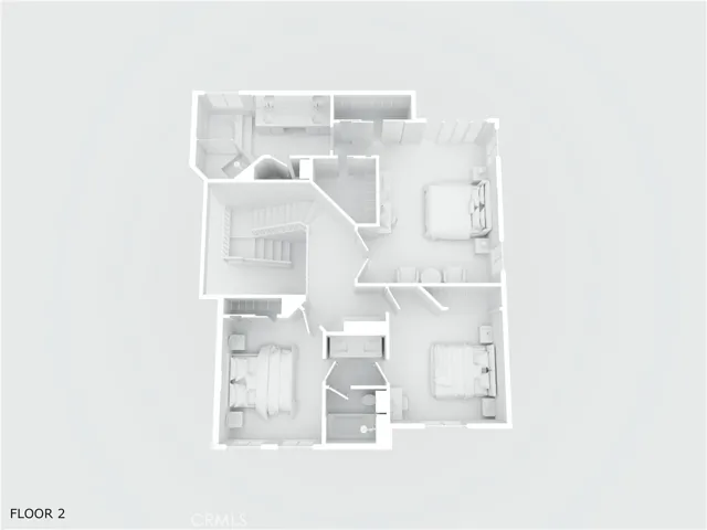 3D Floor Plan Level 2