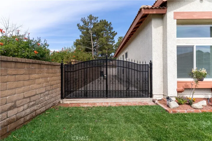 Left Side Iron Gate leading to backyard