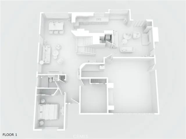 3D Floor Plan Level 1
