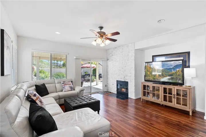 Stone fireplace