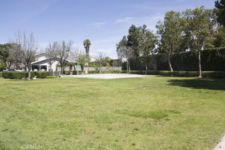 Community park with basketball court