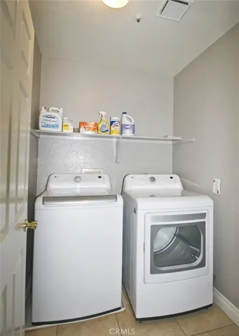 Laundry room with washer and dryer