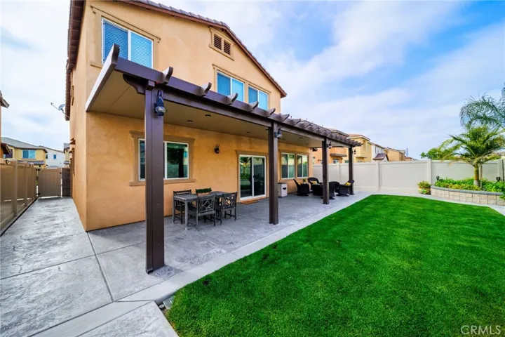 Backyard with Large Covered Patio
