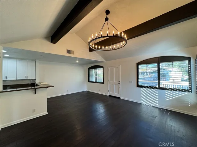Living room and dining area