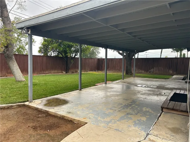 Large covered patio
