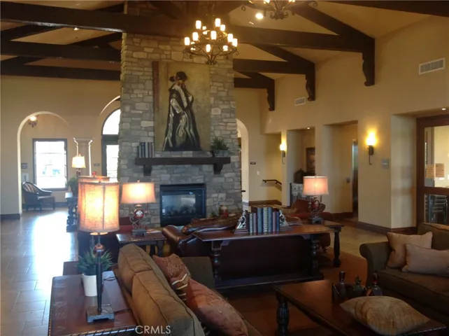 Inside the golf clubhouse