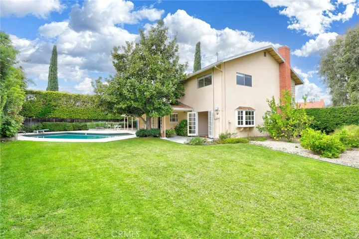 The extra large grassy area looking toward the house.