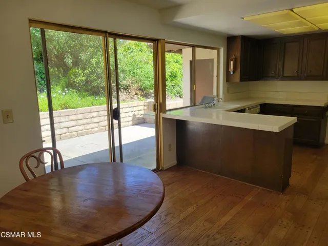 Eating area and kitchen