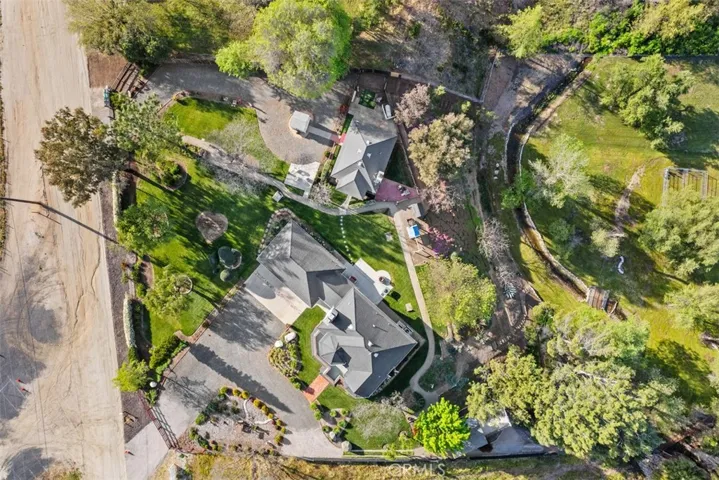 Aerial of front part of property