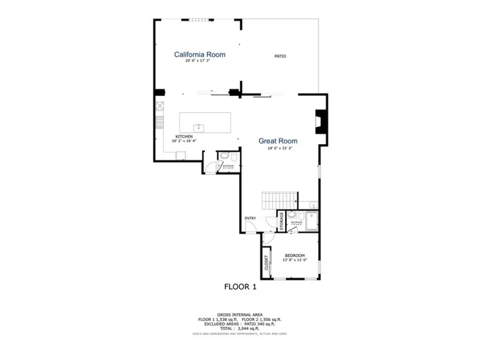 Floor Plan for 1st floor