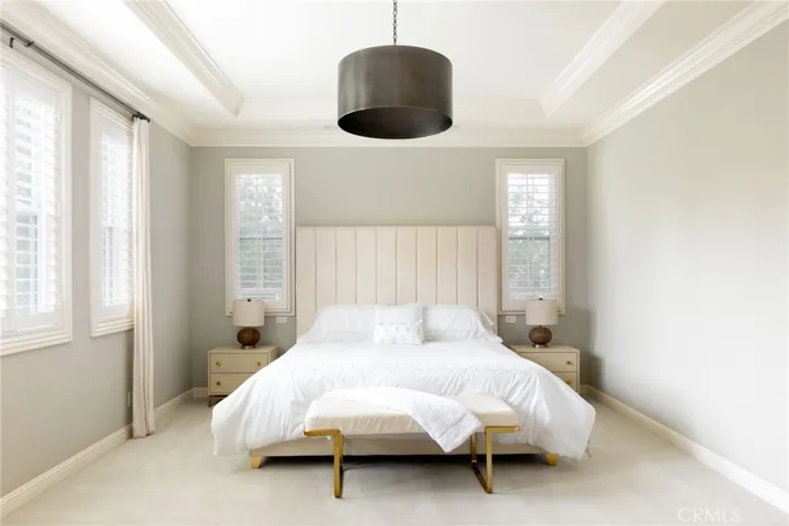Designer upgrades in the primary bedroom