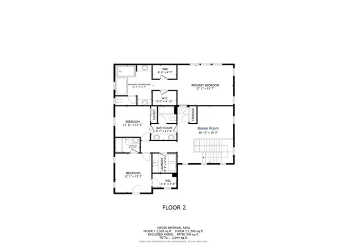 Floor Plan for 2nd floor
