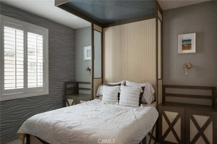 Highly upgraded bedrooms with designer builtins.