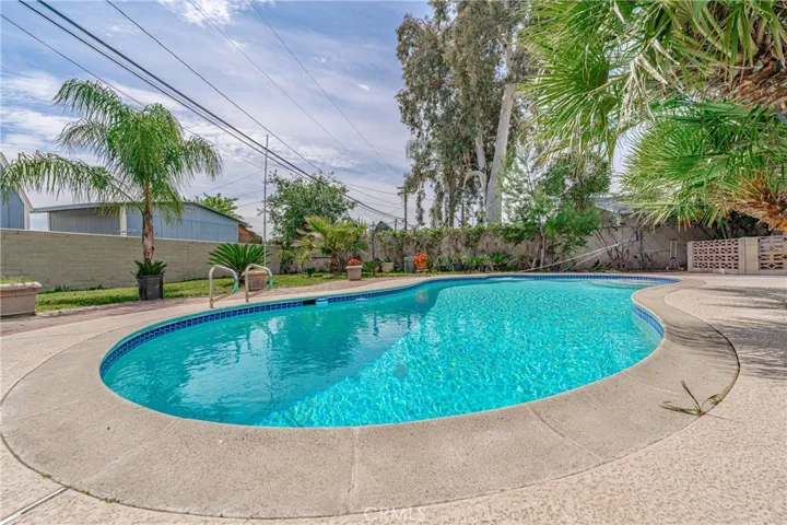 fenced in pool area