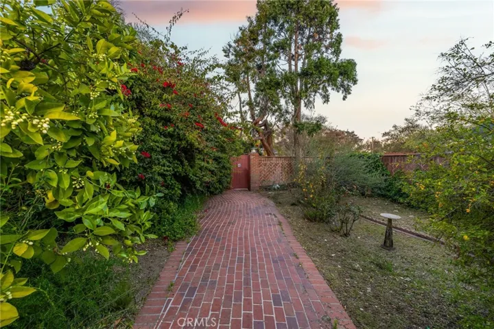 Brick walkway.