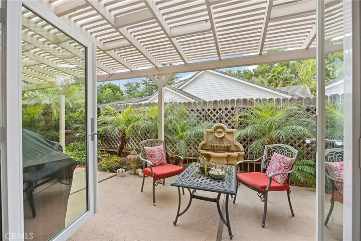 patio outside kitchen and living room