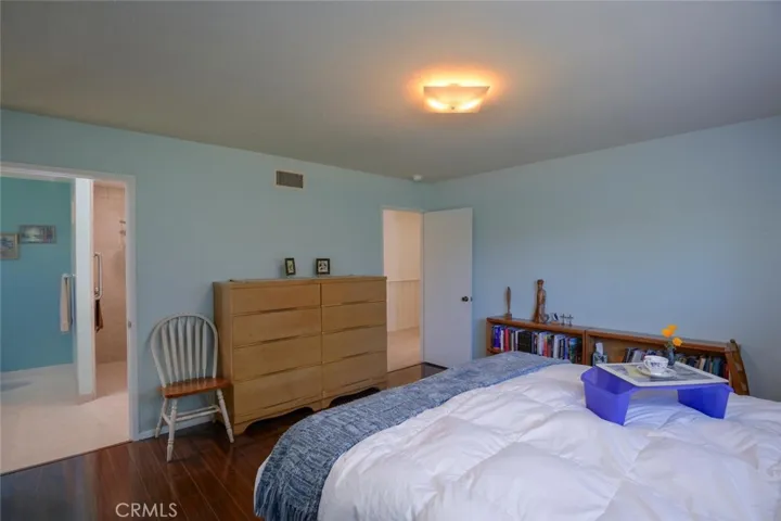 View to hallway and custom primary bath