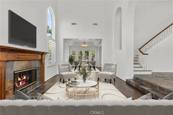 Virtually Staged Living & Dining Room