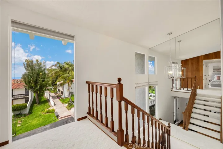 Stair landing with View window