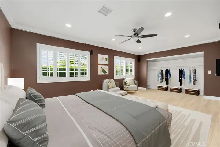 Extra large bedroom/media room-digitally staged