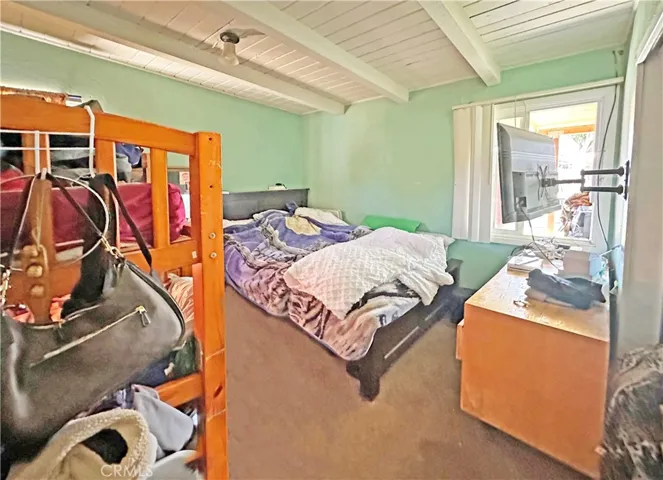 2nd Bedroom has Vaulted Open Beam Ceiling