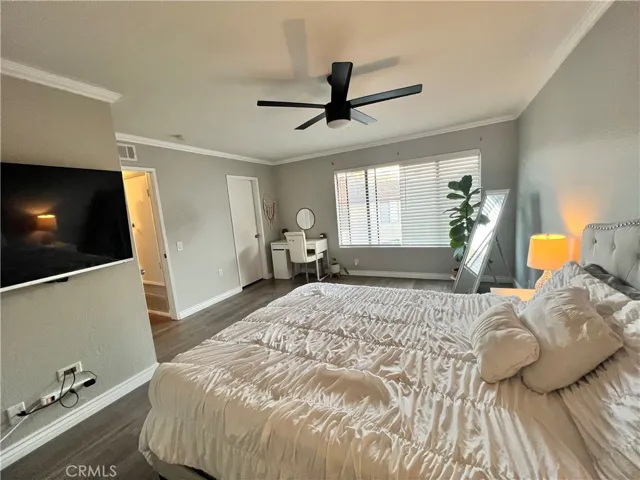 Spacious primary bedroom with walk-in