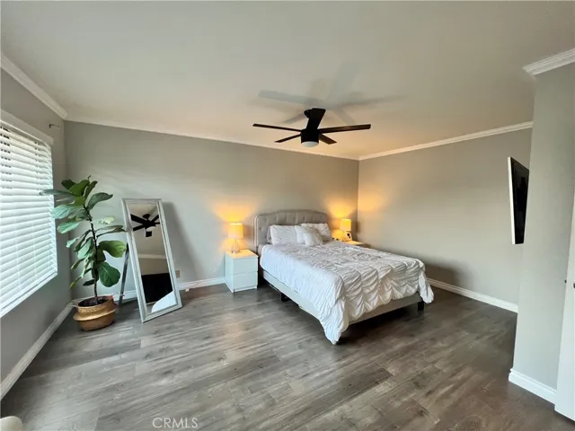 Spacious primary bedroom with walk-in