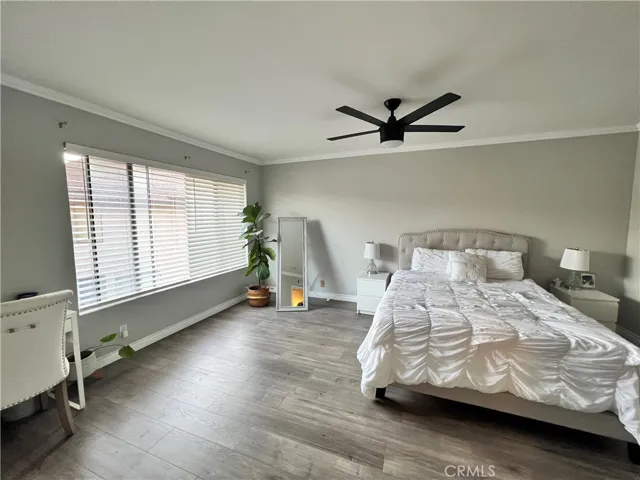 Spacious primary bedroom with walk-in