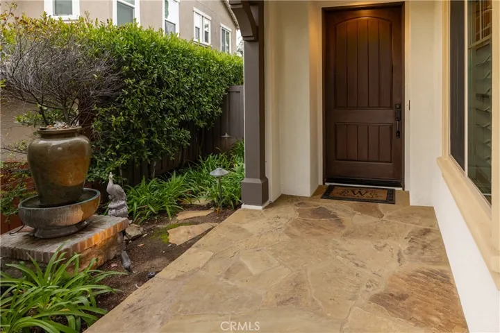 Gorgeous entrance with soothing fountain.