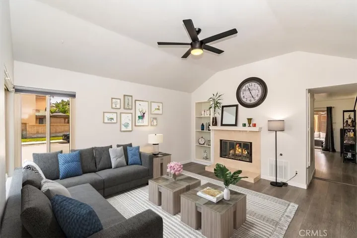 Virtually staged living room.