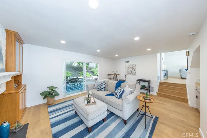 Recessed lighting in living room