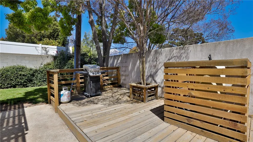 Backyard Deck for Pool Equipment & BBQ