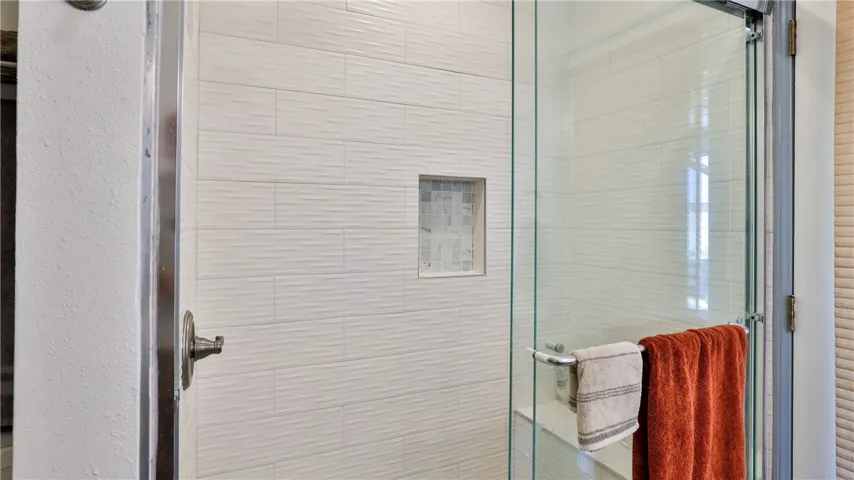 Hall/Guest Bathroom Tile & Glass Shower