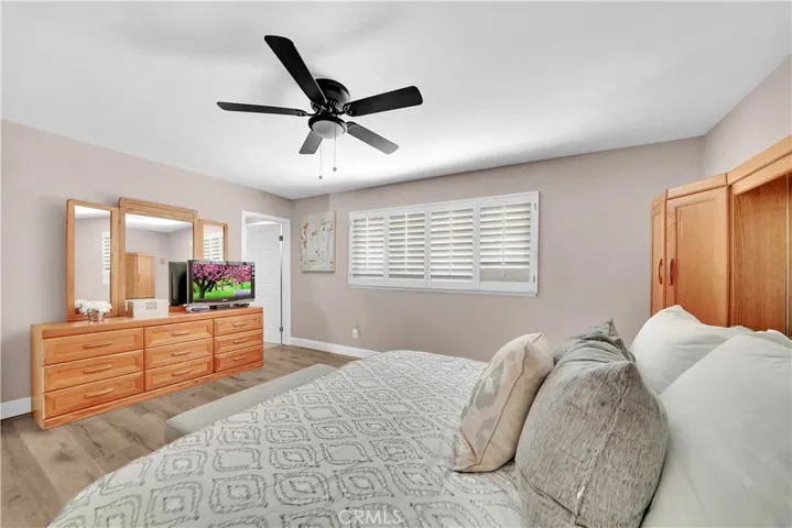 Upstairs master suite with private bathroom